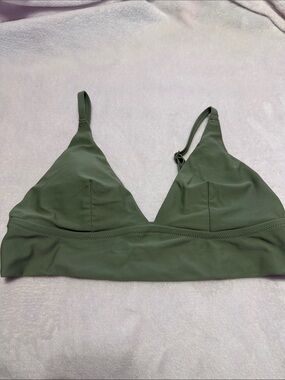 aerie Olive Green Triangle Bikini Top